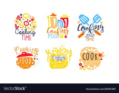 Cooking Logo And Labels Design Set Royalty Free Vector Image