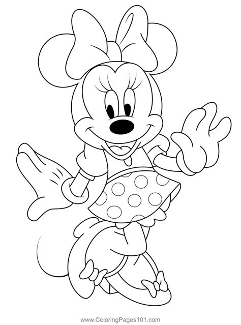 Mickey Minnie So Happy Coloring Page For Kids Free Minnie Mouse