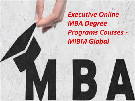 Ppt Executive Online Mba Certificate Degree Program Scope For