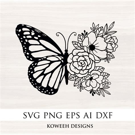 Butterfly With Flower Clipart Patterns