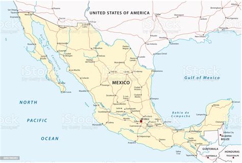 Ilustración De Mapa De Carreteras De México Y Más Vectores Libres De
