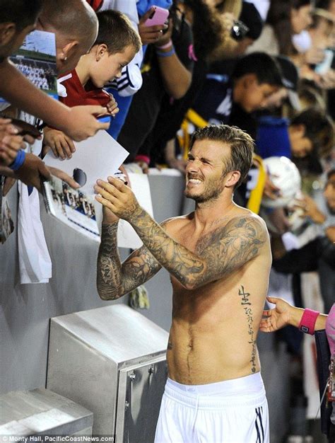 Crowd Pleaser Beckham Then Made His Way Out Of The Stadium Via Some