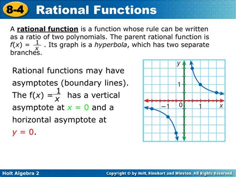 Ppt Rational Functions May Have Asymptotes Boundary Lines The F X