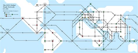 Improved Diagram Of The Eu4 Trade Network In The Style Of A Subway