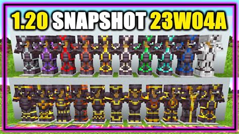New Custom Armour And Smithing Table Changes Minecraft 120 Snapshot