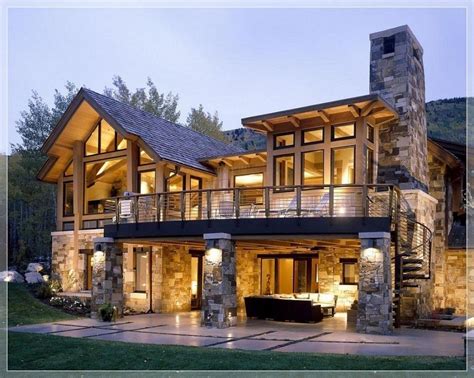 Stunning Modern Stone Exterior Home Design Внешний вид дома Дизайн