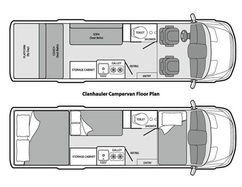 Image Result For Mercedes Sprinter Camper Floor Plans Camper Van