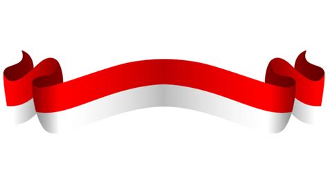 Merah Putih Vector PNG Images, Pita Bendera Merah Putih Png, Bendera