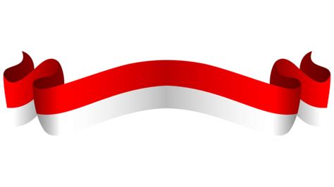 Merah Putih Vector Hd Images Pita Merah Putih Bendera Indonesia Or