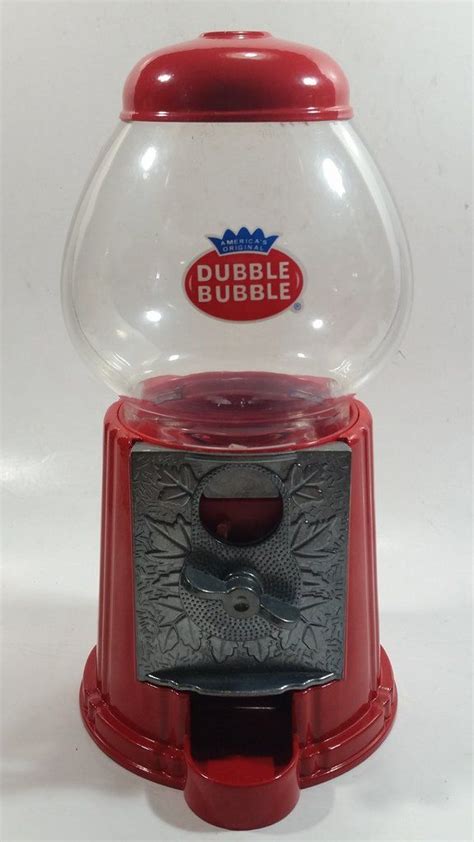 Dubble Bubble Gumball Candy Dispenser Machine Coin Bank Metal With