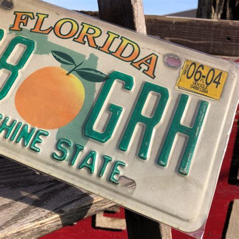 Vintage American License Number Plate FLORIDA T GRH B Toys Antique Mall
