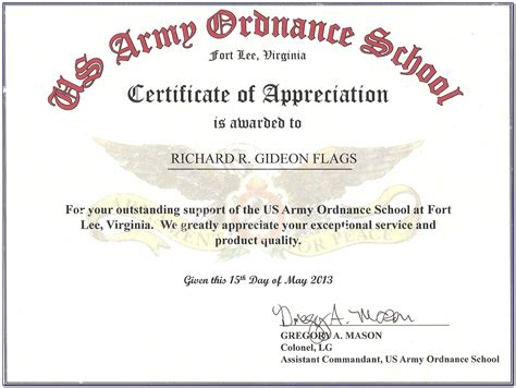 Certificate Of Appreciation For Employees Sample