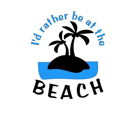 i d rather be at the beach vinyl decal beach decal for etsy