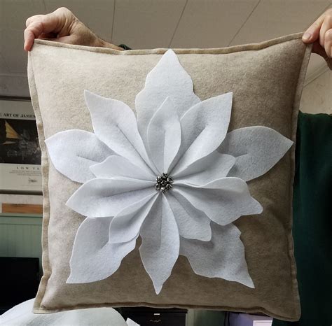 Poinsettia Pillow Made For Our Friend Louise Pillows Christmas