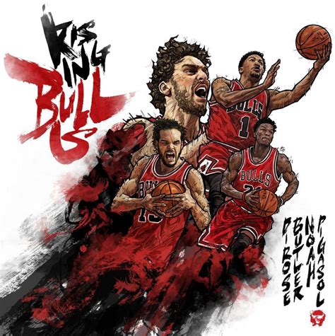 Rising Bulls On Behance Nba Art Basketball Art Nba