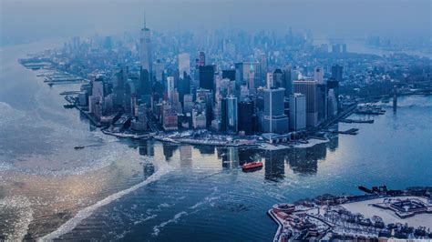 New York City Aerial View 4k Wallpaper