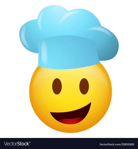 Emoticon Wearing Chef Hat Royalty Free Vector Image