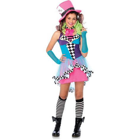 Leg Avenue Junior Pre Teen Girls Wonderland Mad Hatter Costume