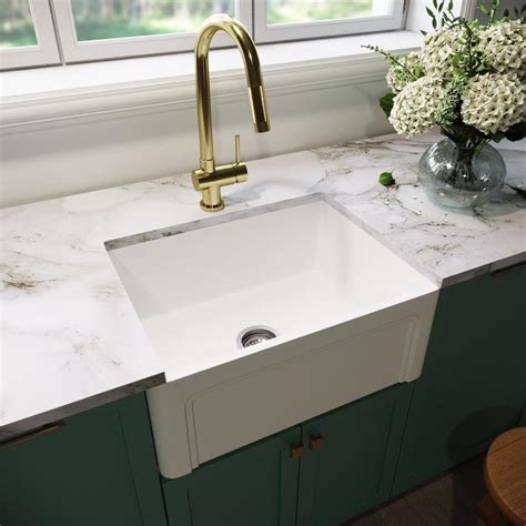 Maybe you would like to learn more about one of these? VIGO Matte Stone Farmhouse 24-in x 18-in Matte White ...