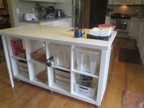 Kitchen island with built in seating might look like a weird idea for your kitchen, but if you have enough space you need to consider this option. Extendable Kitchen Island using Expedit and Linmon - IKEA ...