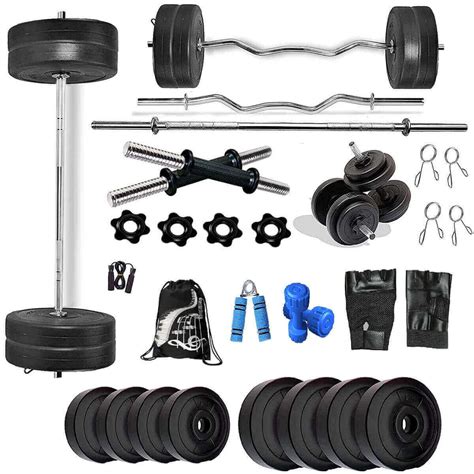 Bodyfit 50kg Weight Plates5ft Rod3ft Curl Rod2drods Home Gym