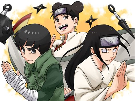 Tenten Rock Lee And Hyuuga Neji Naruto And More Drawn By Pinoko