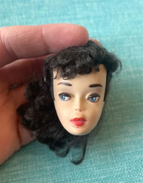 VINTAGE BRUNETTE Ponytail Barbie Doll Head Only TLC As Is PicClick AU