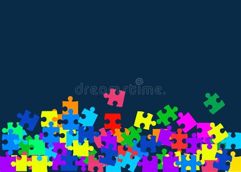 Jigsaw Puzzle Game Scattered Puzzle Pieces Scattered On White