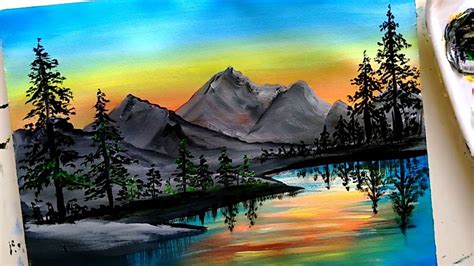 Picturesque Mountain Landscape Painting Scenery Painting Acrylic