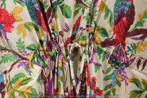Indian Beige Long Bird Print Cotton Hippie Maxi Women Nightwear Caftan Dress Ebay