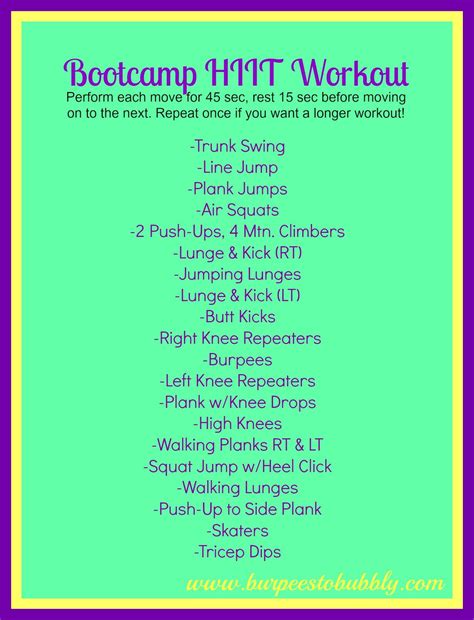 Wednesday Workout 20 Minute Bootcamp Hiit Workout Hiit Workout