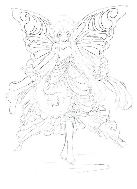 Fairy Anime Coloring Pages For Girls