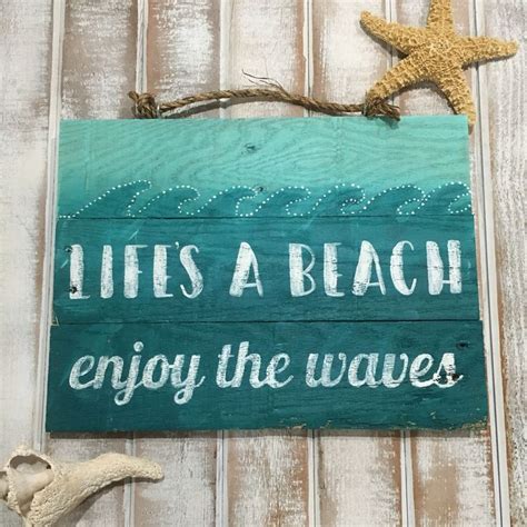 Beach Signs Beach Decor Lifes A Beach Lifes A Beach Enjoy Etsy