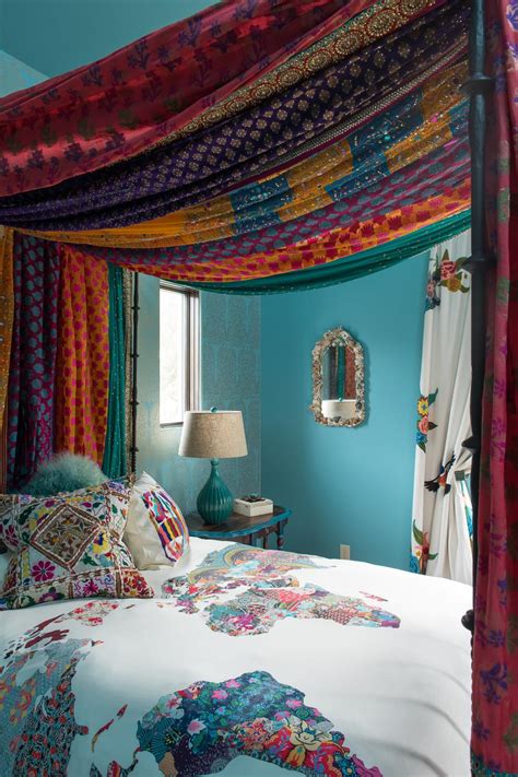 Jewel Toned Boho Teen Bedroom With Striking Draping Hgtv