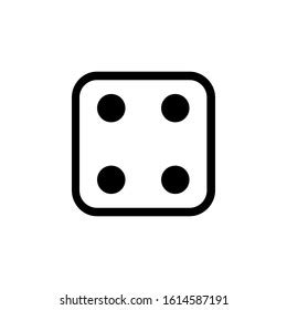 One Dice Number Four On Visible Stock Vector Royalty Free Shutterstock