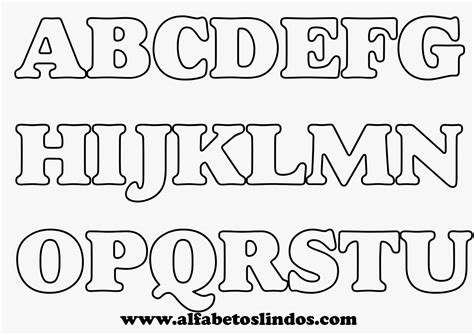 Molde De Letras Para Imprimir Alfabeto Completo Fonte Vazada Reverasite