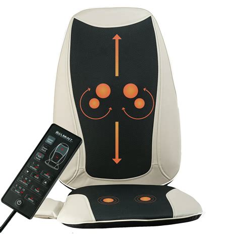 Belmint Seat Cushion Massager With Shiatsu Vibration Soothing Heat For