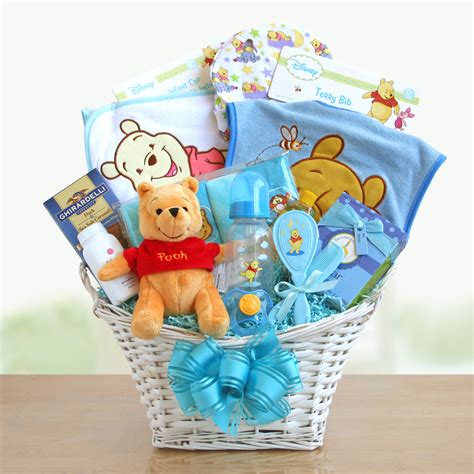 10 gift ideas for newborn baby boy. Winnie The Pooh Baby Boy Gift Basket - Gift Baskets by ...