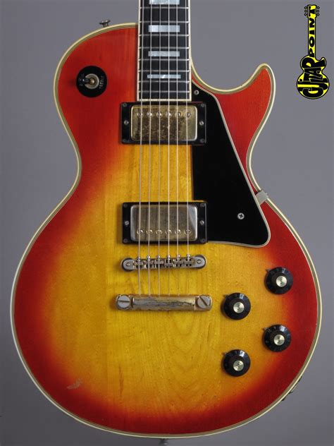 1973 Gibson Les Paul Custom Cherry Sunburst Vi73gilpcstcsb113260