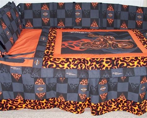 Check spelling or type a new query. HARLEY DAVIDSON FLAMES NURSERY CRIB BEDDING SET CUSTOM ...