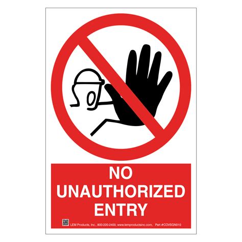 No Unauthorized Entry Archives Lem