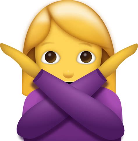 Maybe you would like to learn more about one of these? Woman Saying No Emoji Free Download IOS Emojis | Emoji ...
