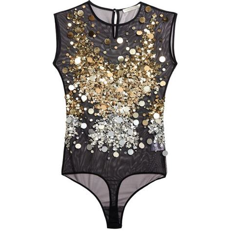 Amen Sequins Bodysuit 235 Liked On Polyvore Featuring Intimates