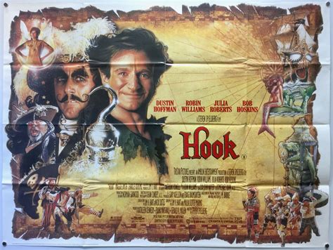 Hook 1991 Uk Vintage Movie Poster Steven Spielbergs Fantasy