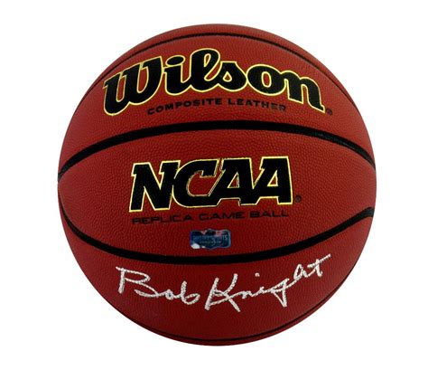 Bob Knight Signed Wilson Composite Leather Ncaa Basketball Indiana
