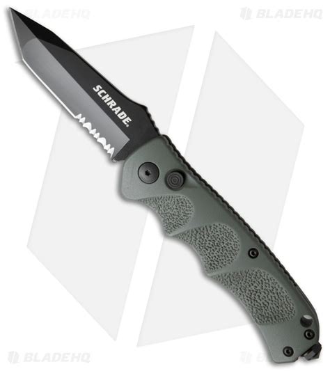 Schrade Extreme Survival Tanto Automatic Knife Green 325 Black Serr