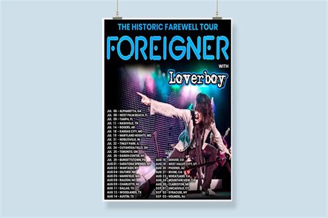 Foreigner The Historic Farewell Tour 2023 Poster Foreigner With
