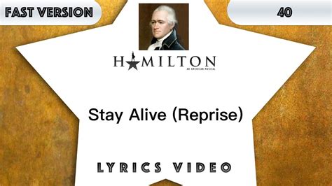 40 episode: Hamilton - Stay Alive (Reprise) [Music Lyrics] - 3x faster