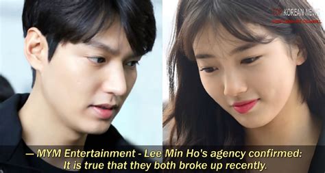 The online user claimed that his sources from the entertainment industry told him how the korean couple fell in. Lee Min Ho and Suzy Confirmed To Have Broken Up : K-PEOPLE ...