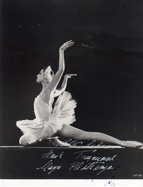 Graceful Russian Ballerina Maya Plisetskaya Autographed Studio Photo